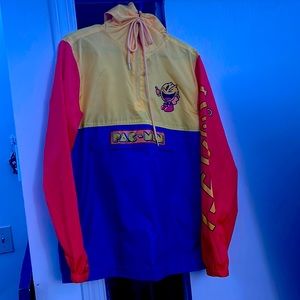 Yellow red and blue Pac-Man jacket Big pocket in the front size medium